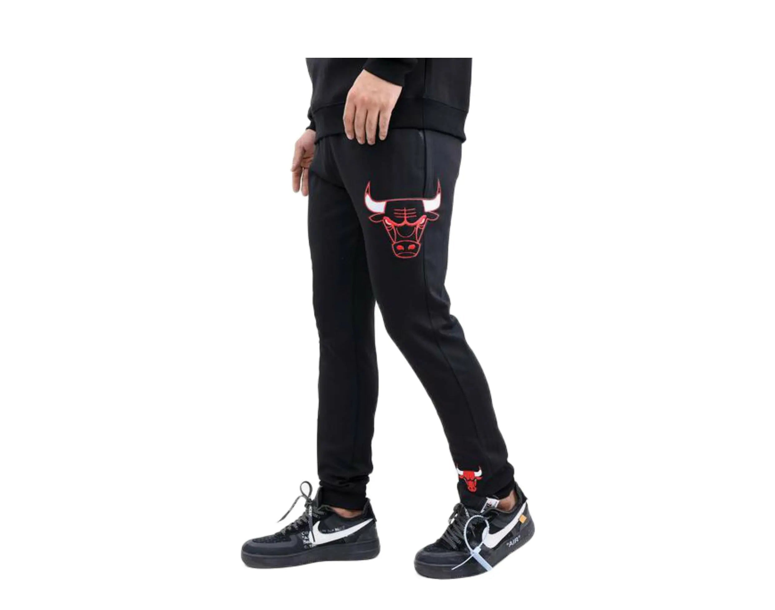 Pro Standard Chicago Bulls Logo Men Joggers Black/Red