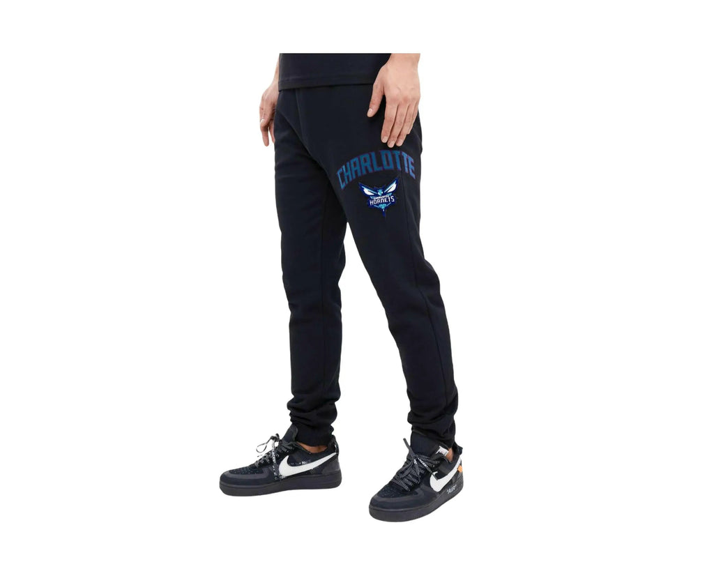 Pro Standard NBA Charlotte Hornets Stacked Logo Men Sweatpants Black