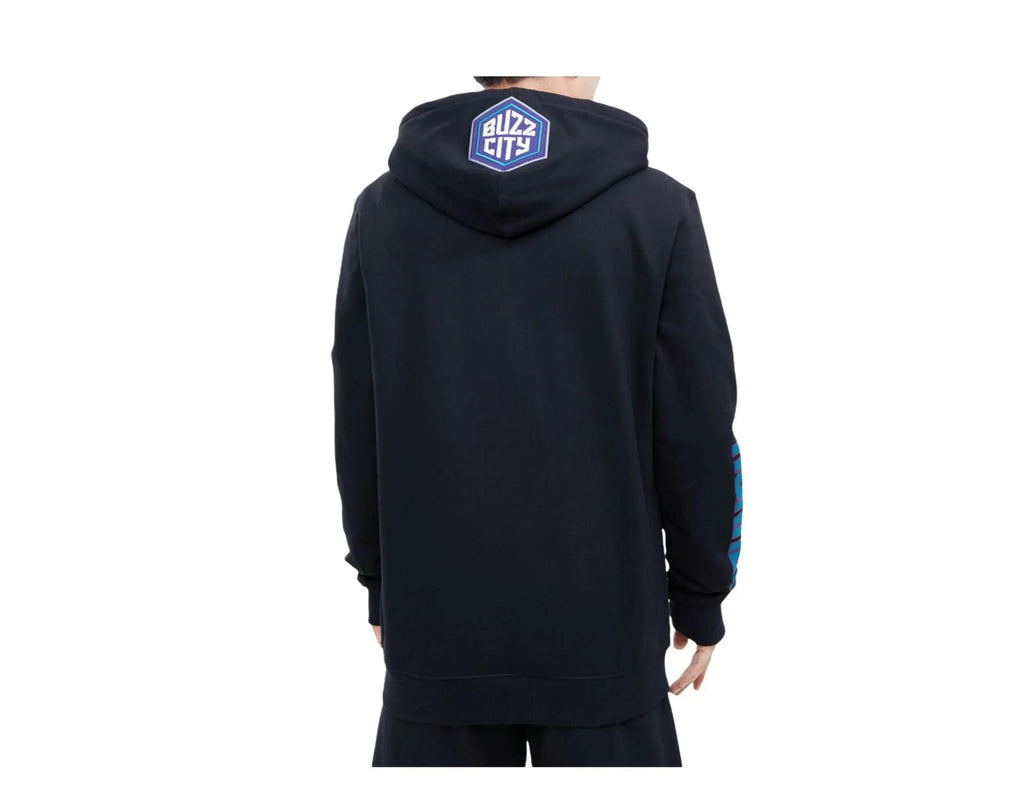 Pro Standard NBA Charlotte Hornets Stacked Logo Men Pullover Hoodie Black