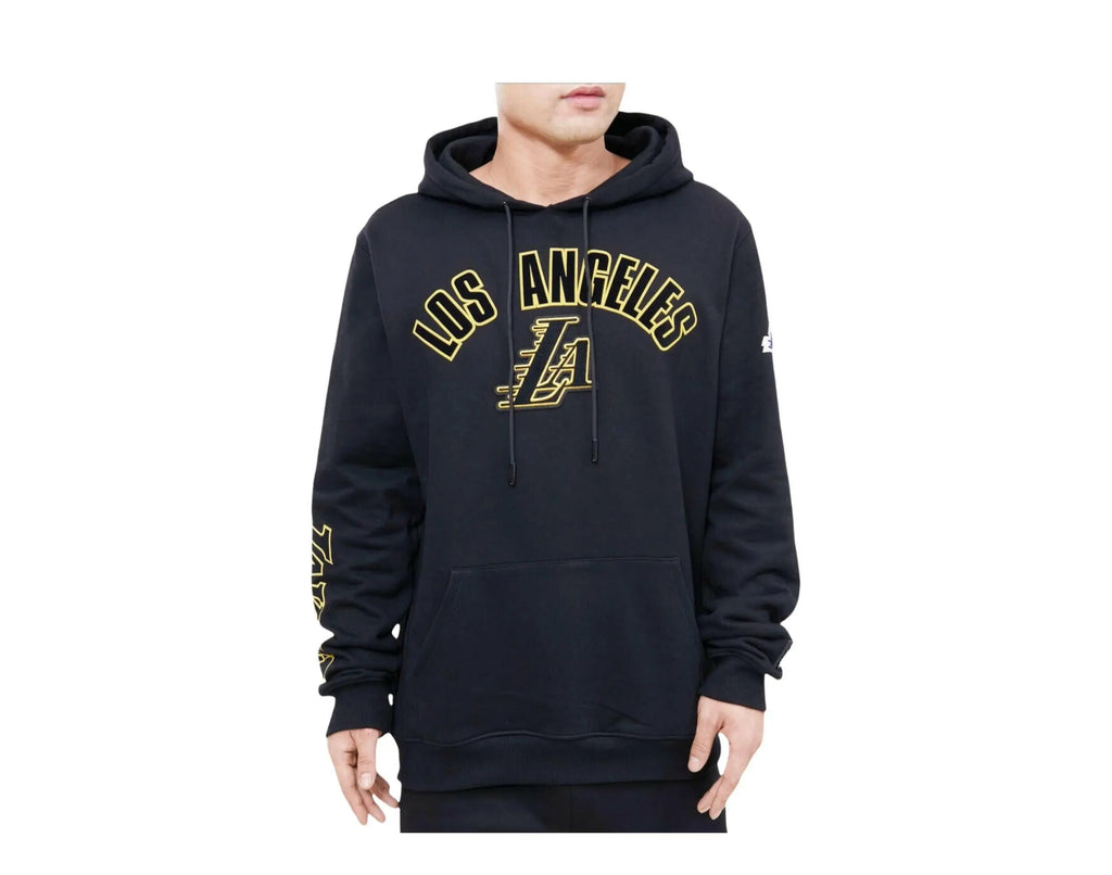 Pro Standard NBA Los Angeles Lakers Stacked Logo Men Hoodie Black