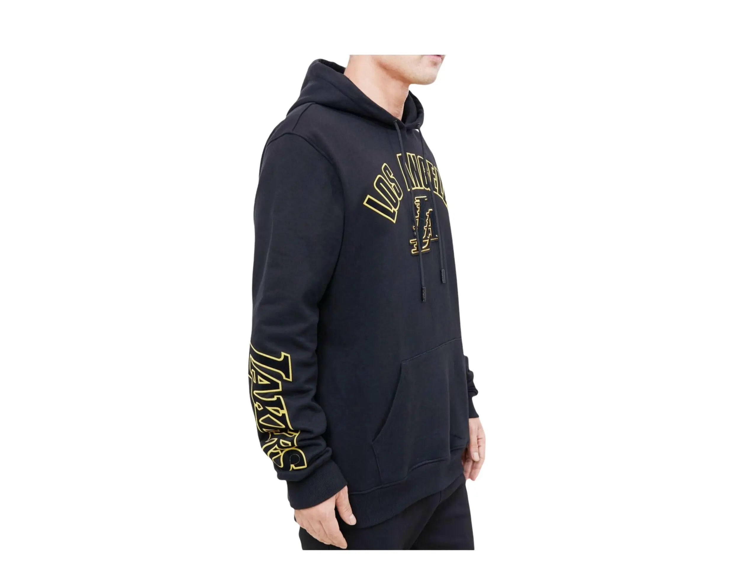 Pro Standard NBA Los Angeles Lakers Stacked Logo Men Hoodie Black