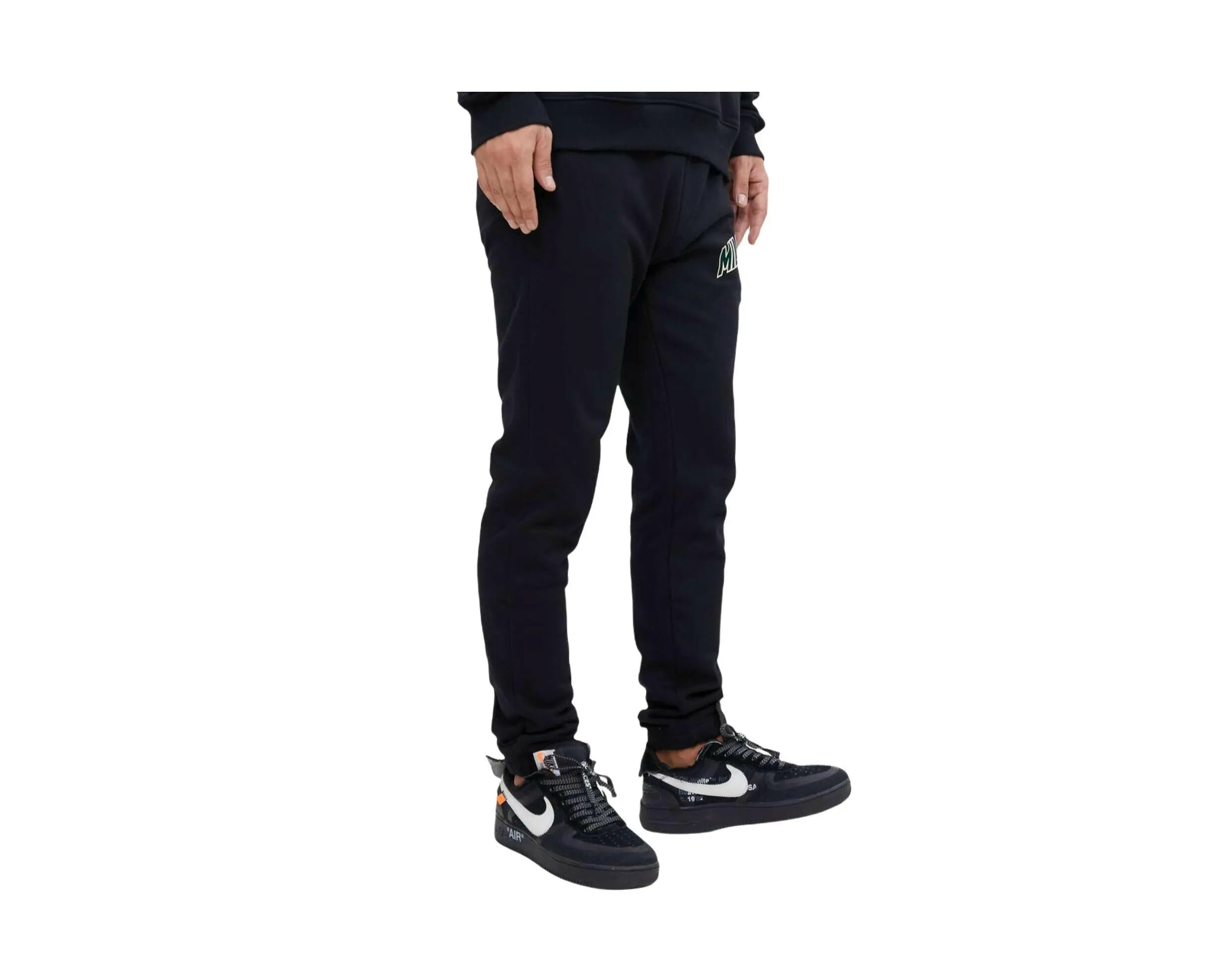 Pro Standard NBA Milwaukee Bucks Stacked Logo Men Sweatpants Black