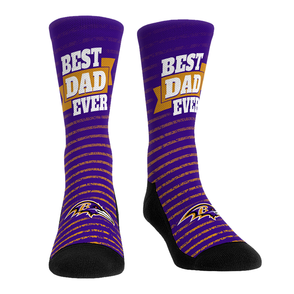 Baltimore Ravens - Best Dad Ever Crew Socks