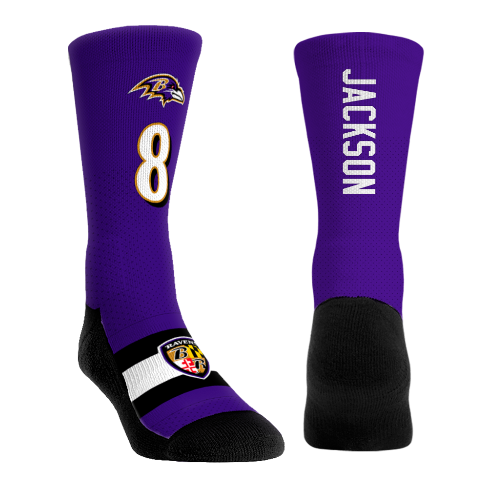 Lamar Jackson - Baltimore Ravens - Jersey (Purple) Crew Socks