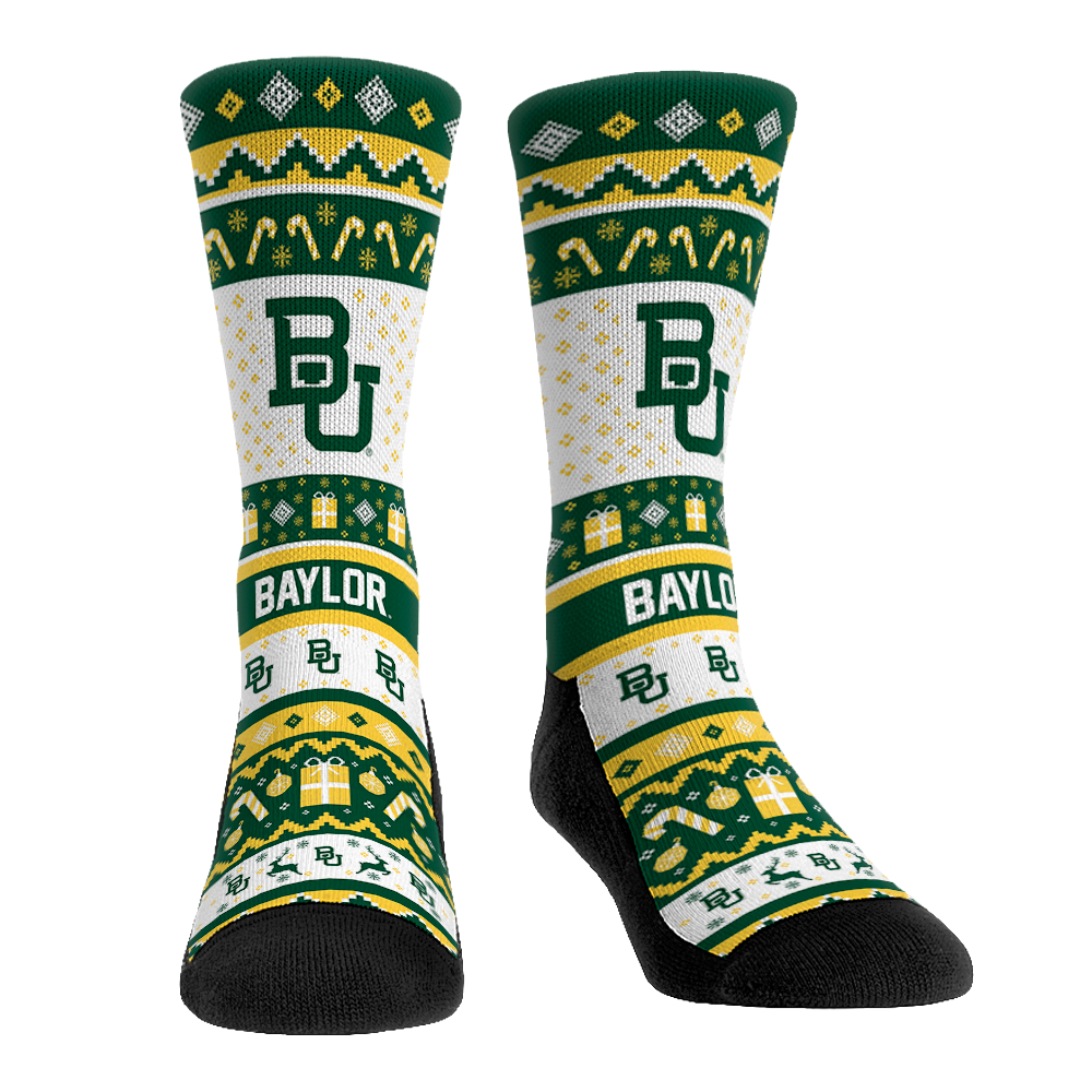 Baylor Bears - Tacky Sweater Crew Socks