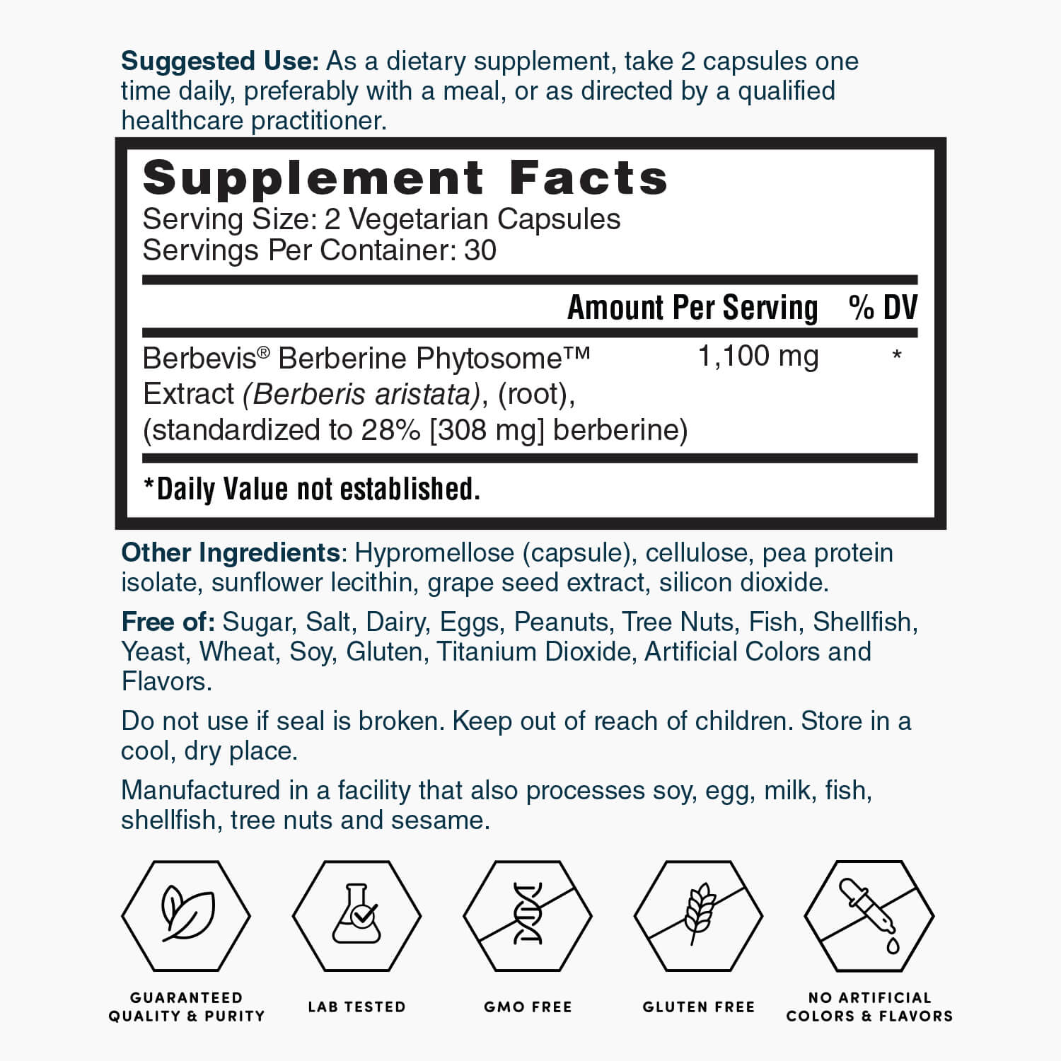 Gold Berbevis® Berberine Phytosome™ Extract - 60 Capsules