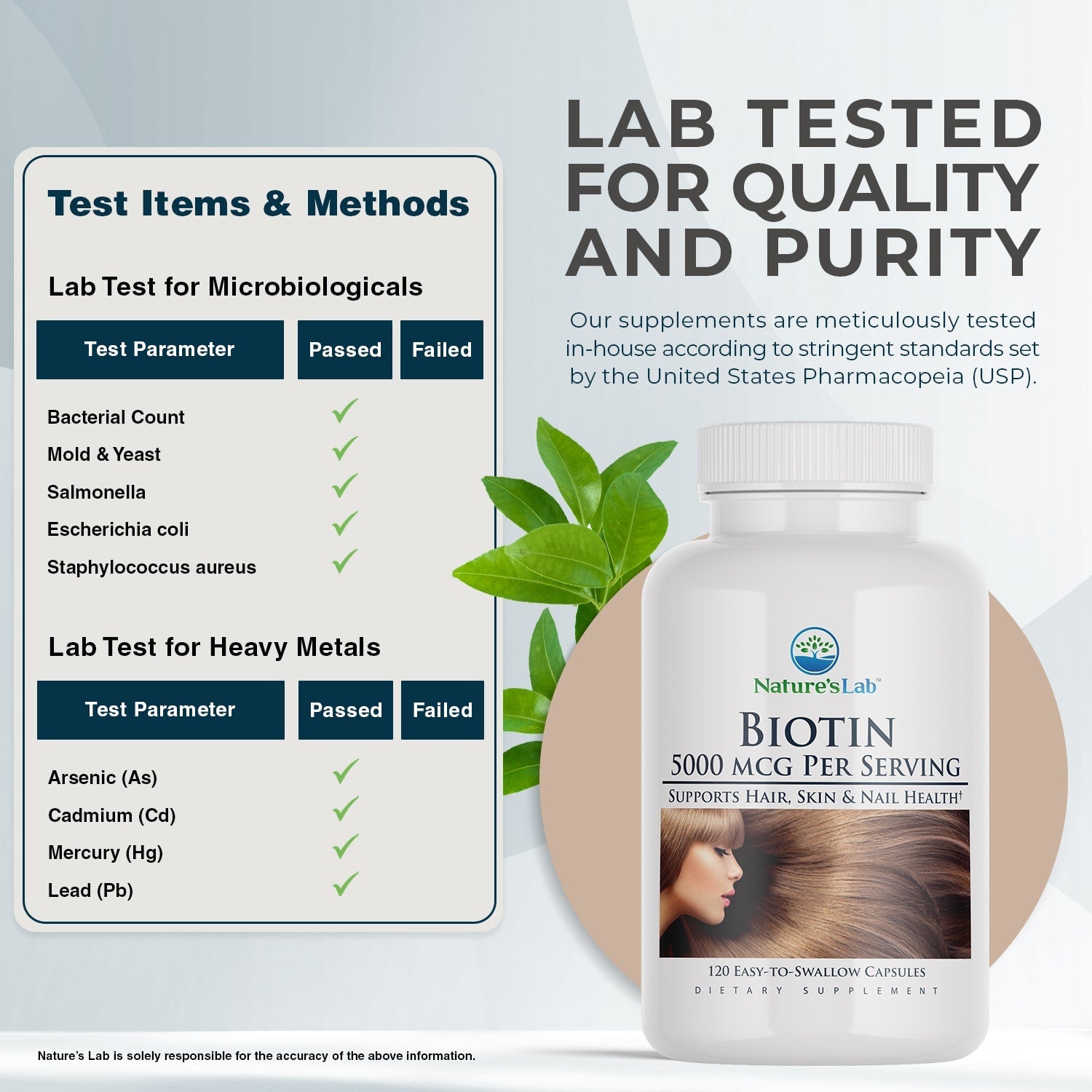 Biotin 5000 mcg - 120 Capsules