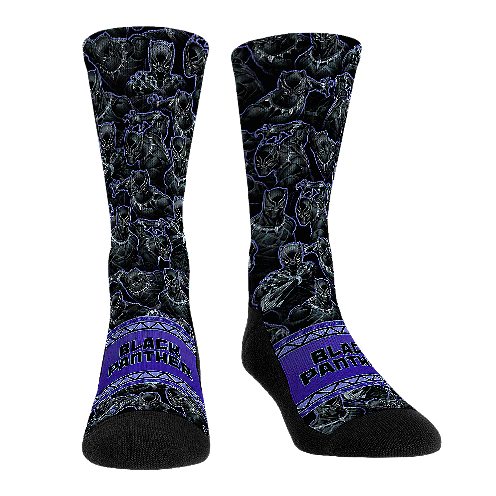 Black Panther - Stacked Characters Crew Socks