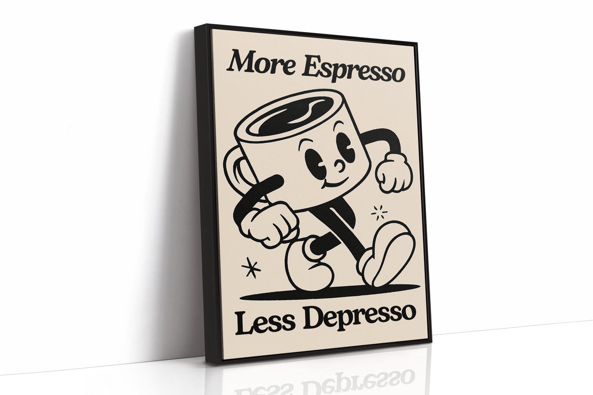 WONDERWALL ‘L’Atelier Fun Collection’ Caffeinated Cheer - Retro Coffee Art Print