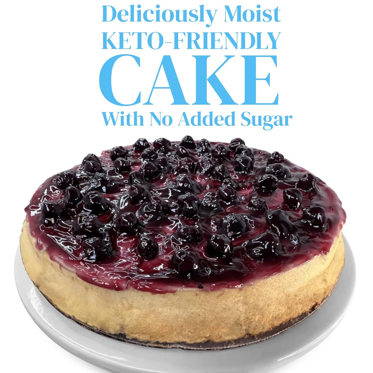 Andy Anand Sugar - Free Dunked Blueberry Cake, 2.5 lb – Keto & Diabetic - Friendly, Fresh Blueberry Juice Infused, No Preservatives Gift Box