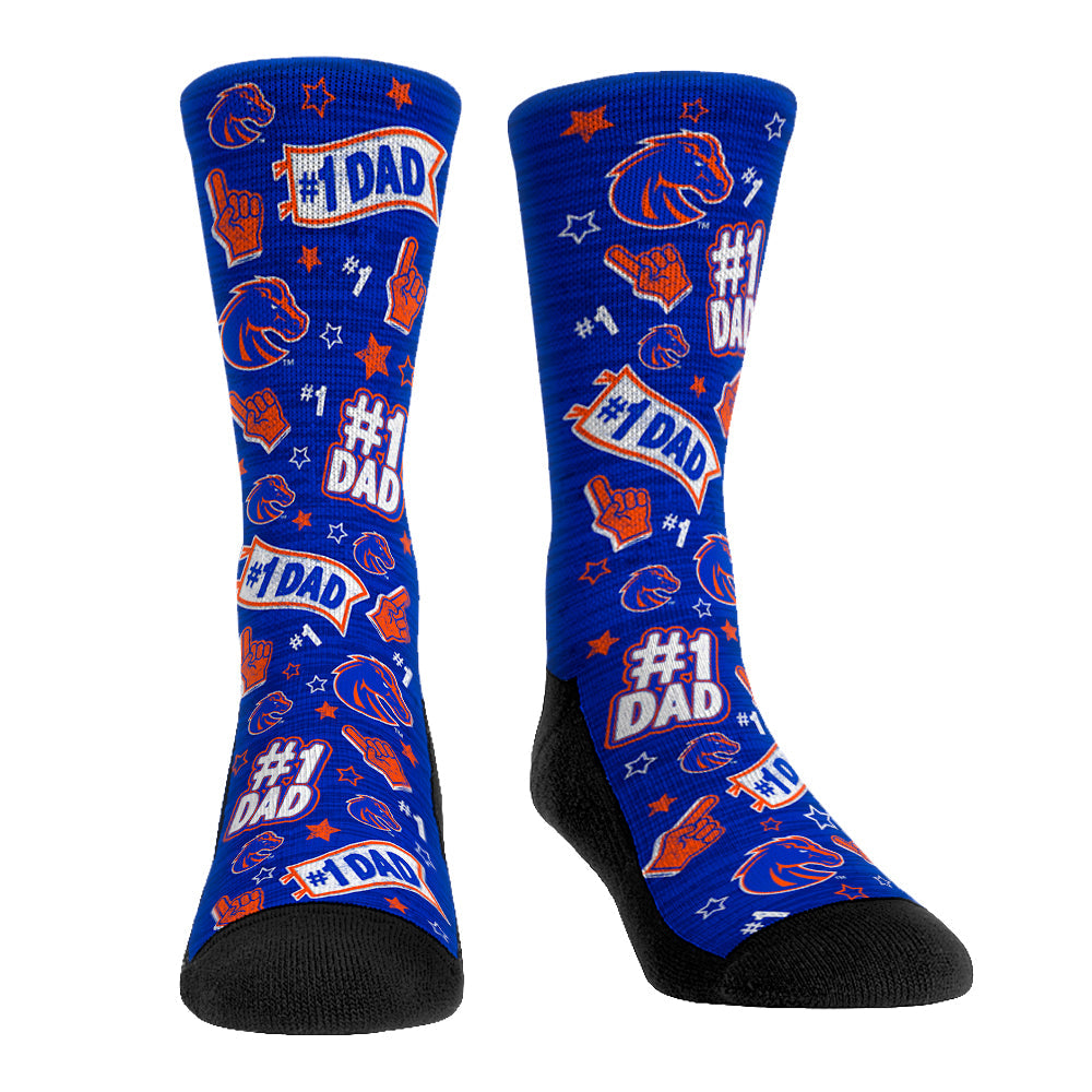 Boise State Broncos - #1 Dad Crew Socks