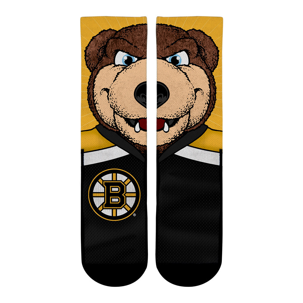 Boston Bruins - Split Face Mascot Crew Socks