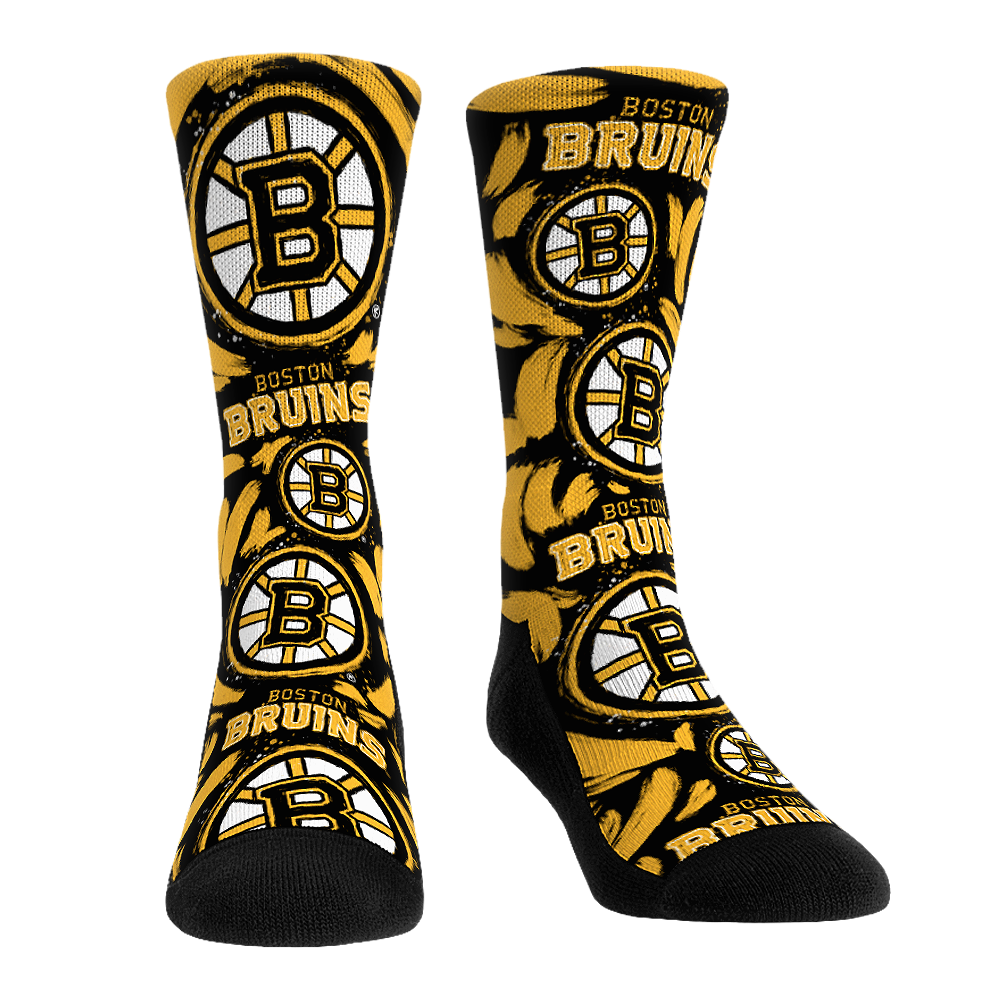 Boston Bruins - Logo Paint Crew Socks