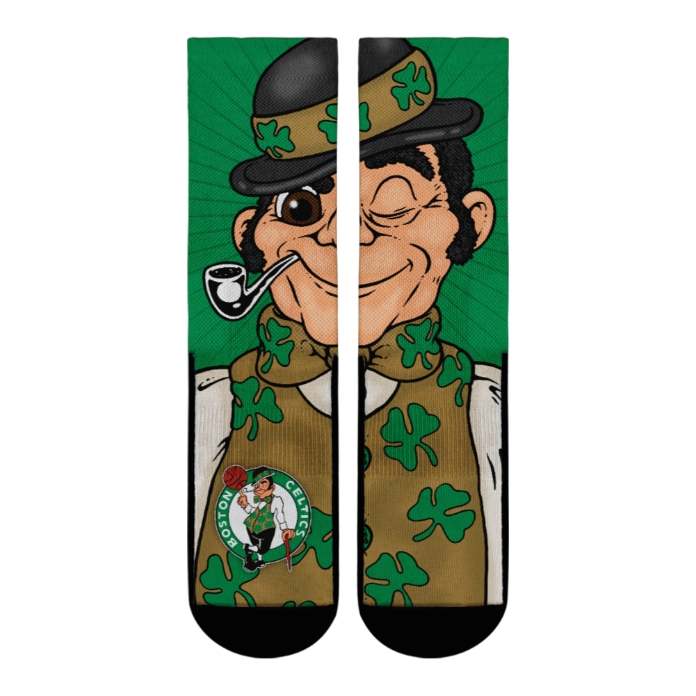 Boston Celtics - Split Face Mascot Crew Socks