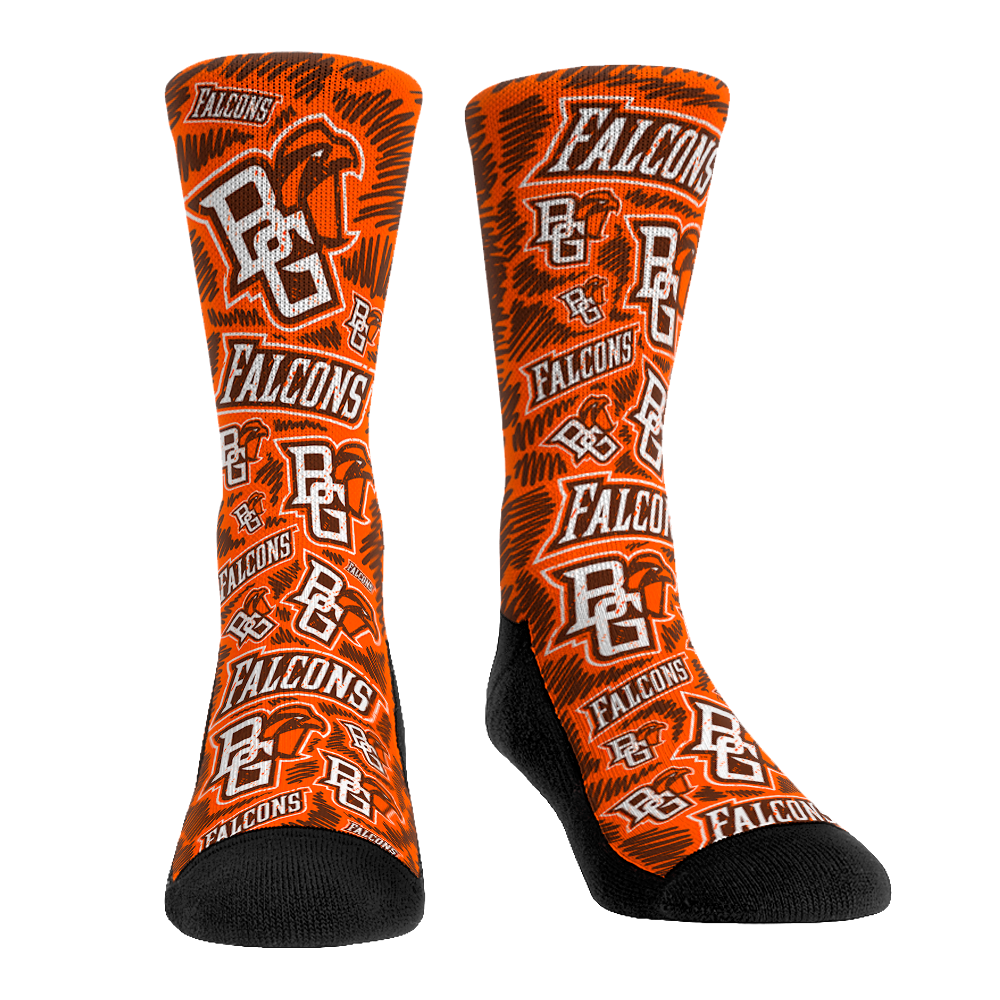 Bowling Green Falcons - Logo Sketch Crew Socks