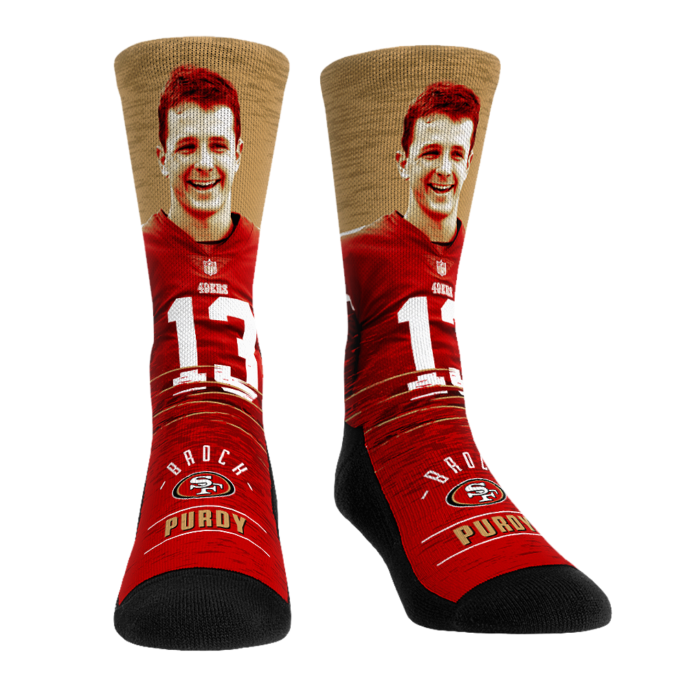 Brock Purdy - San Francisco 49ers - Jumbotron Crew Socks