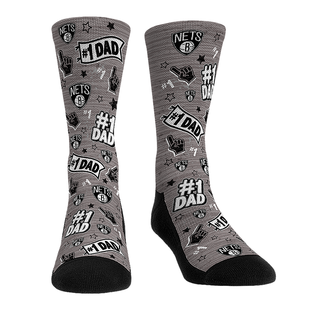 Brooklyn Nets - #1 Dad Crew Socks