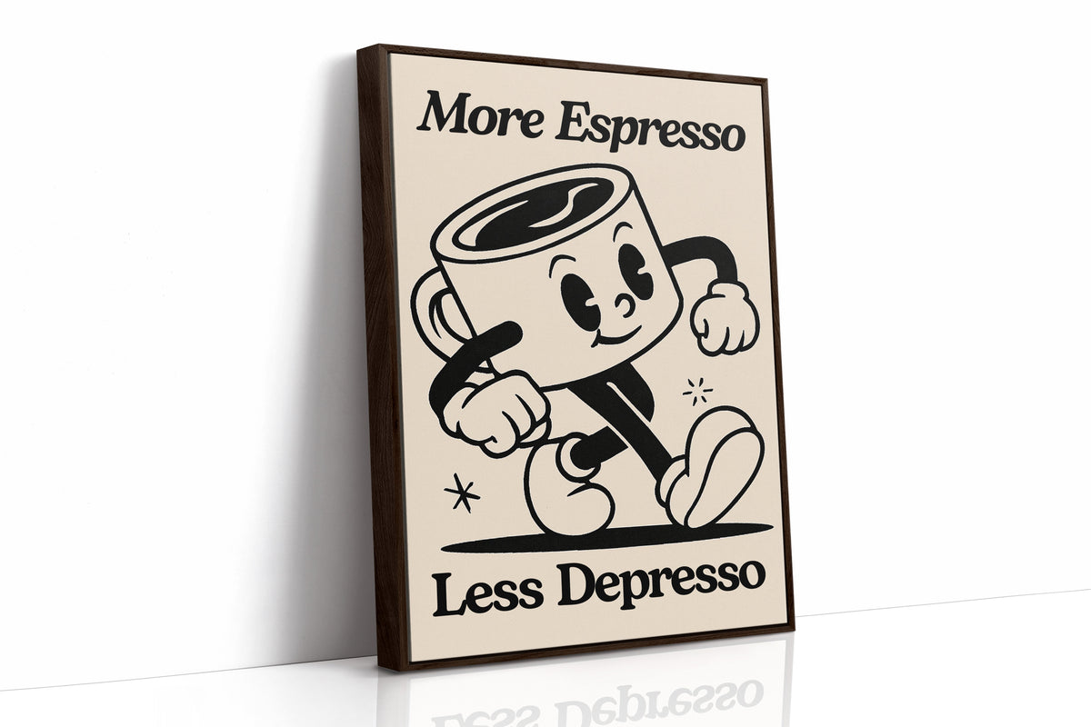 WONDERWALL ‘L’Atelier Fun Collection’ Caffeinated Cheer - Retro Coffee Art Print