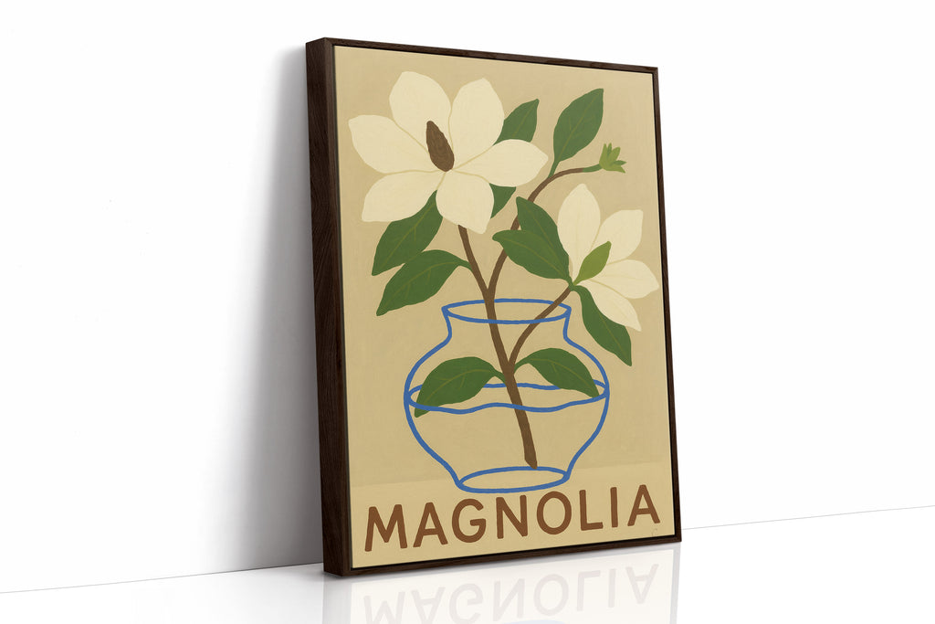 WONDERWALL ‘L’Atelier Fun Collection’ Elegant Magnolia Art Print for Home Decor