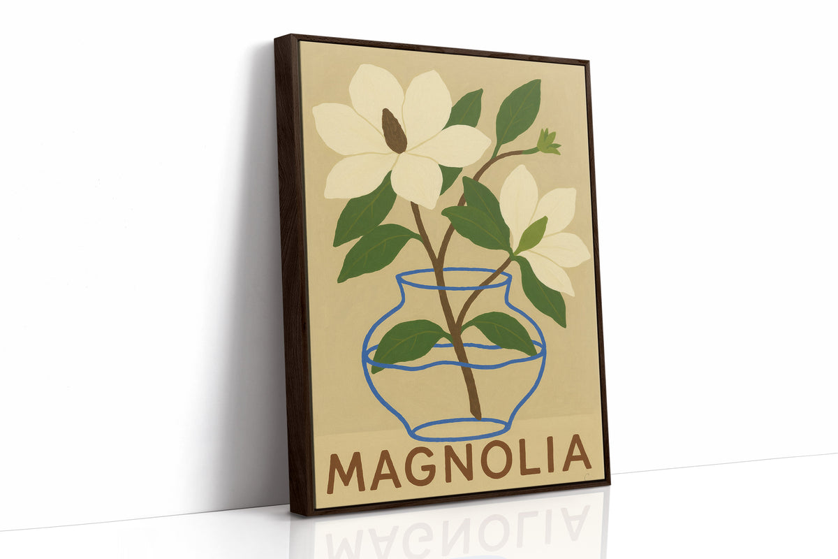 WONDERWALL ‘L’Atelier Fun Collection’ Elegant Magnolia Art Print for Home Decor