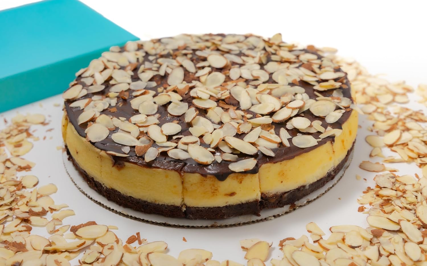 Andy Anand Fudge Brownie Cheesecake, 9 - Inch, 2.8 lb – Halal, Real California Cream Cheese, No Preservatives, Birthday & Holiday Gift Box