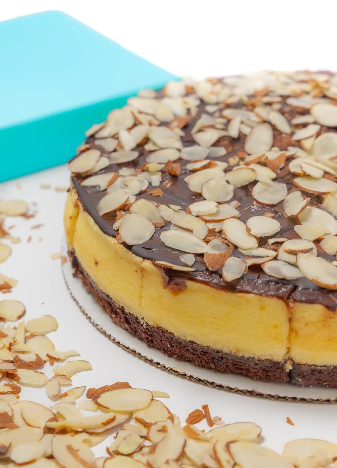 Andy Anand Fudge Brownie Cheesecake, 9 - Inch, 2.8 lb – Halal, Real California Cream Cheese, No Preservatives, Birthday & Holiday Gift Box