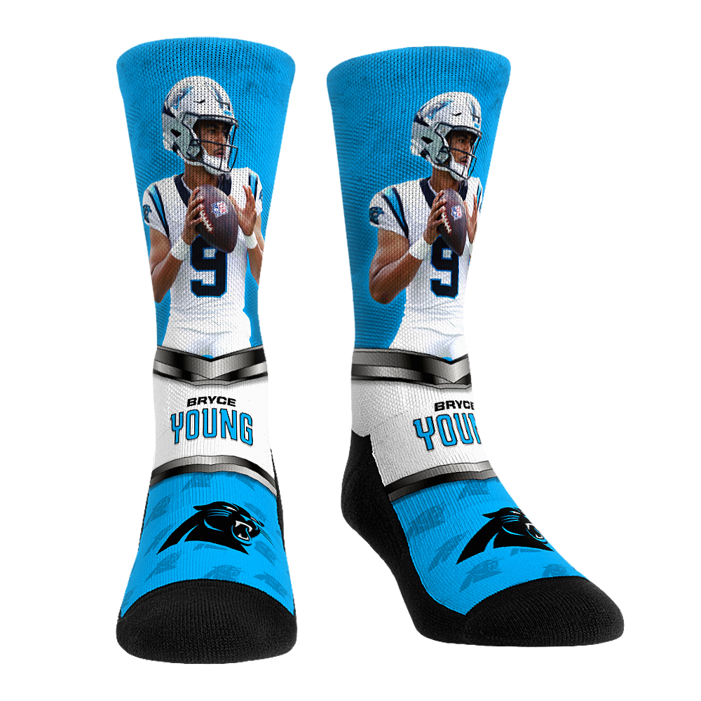 Bryce Young - Carolina Panthers - Highlight Crew Socks
