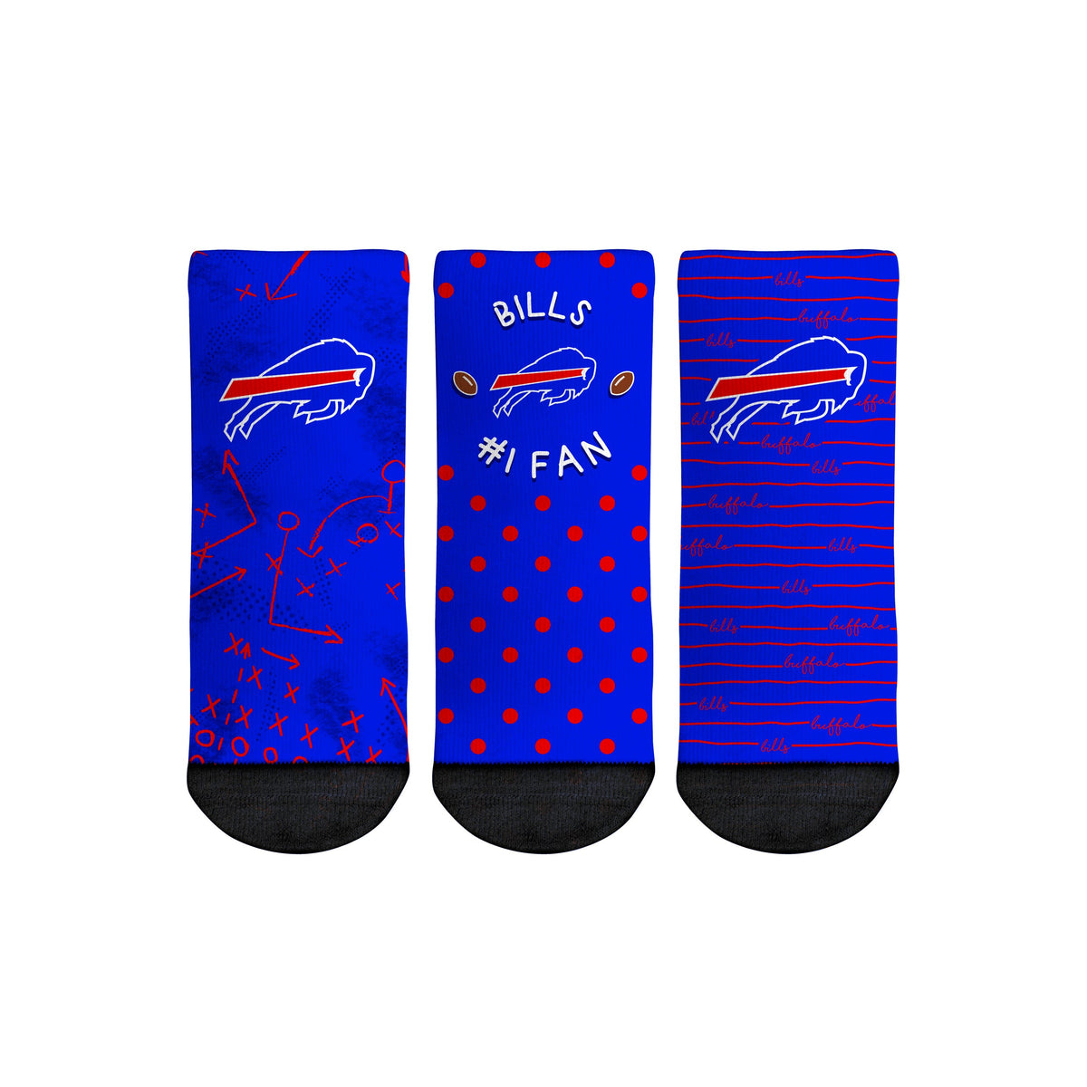 Buffalo Bills - Number 1 Fan 3-Pack (Toddler) Socks