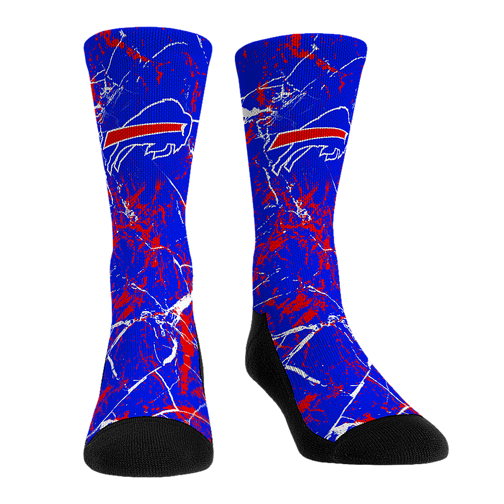 Buffalo Bills - Cracked Marble Crew Socks