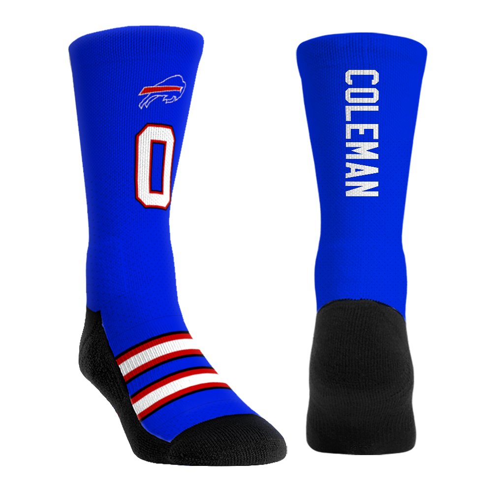 Keon Coleman - Buffalo Bills - Jersey (Blue) Crew Socks