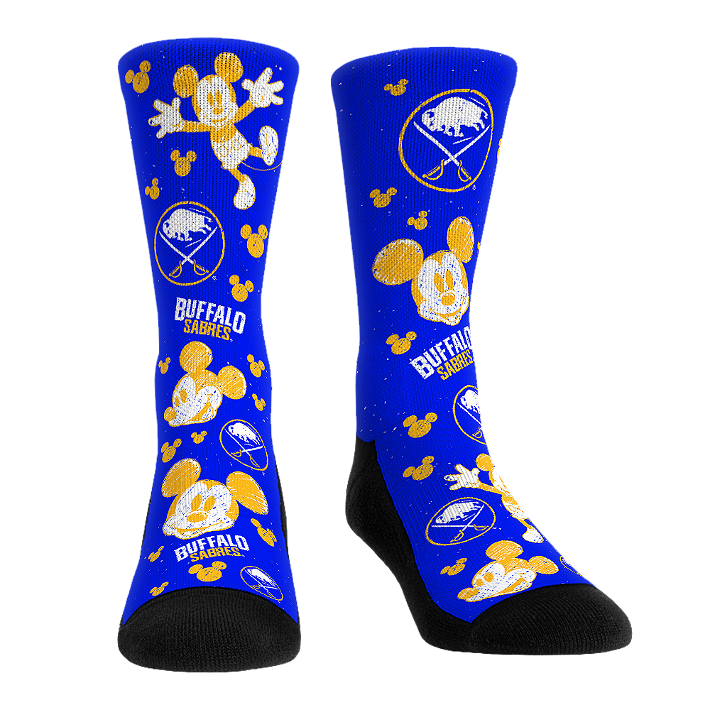 Buffalo Sabres - Disney - Mickey Sketch Crew Socks