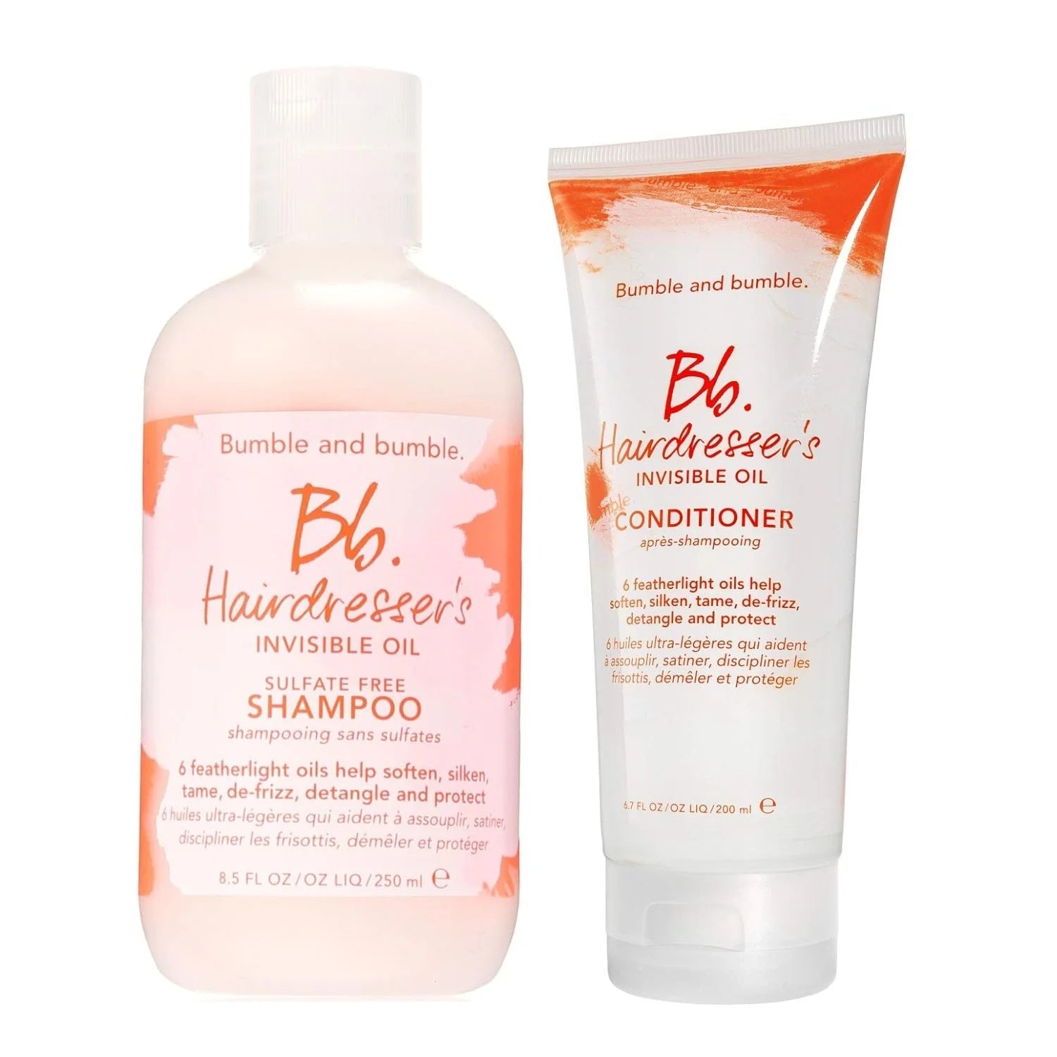 Hairdresser's Invisible Oil Shampoo 8.5 Oz and Conditioner 6.7 oz
