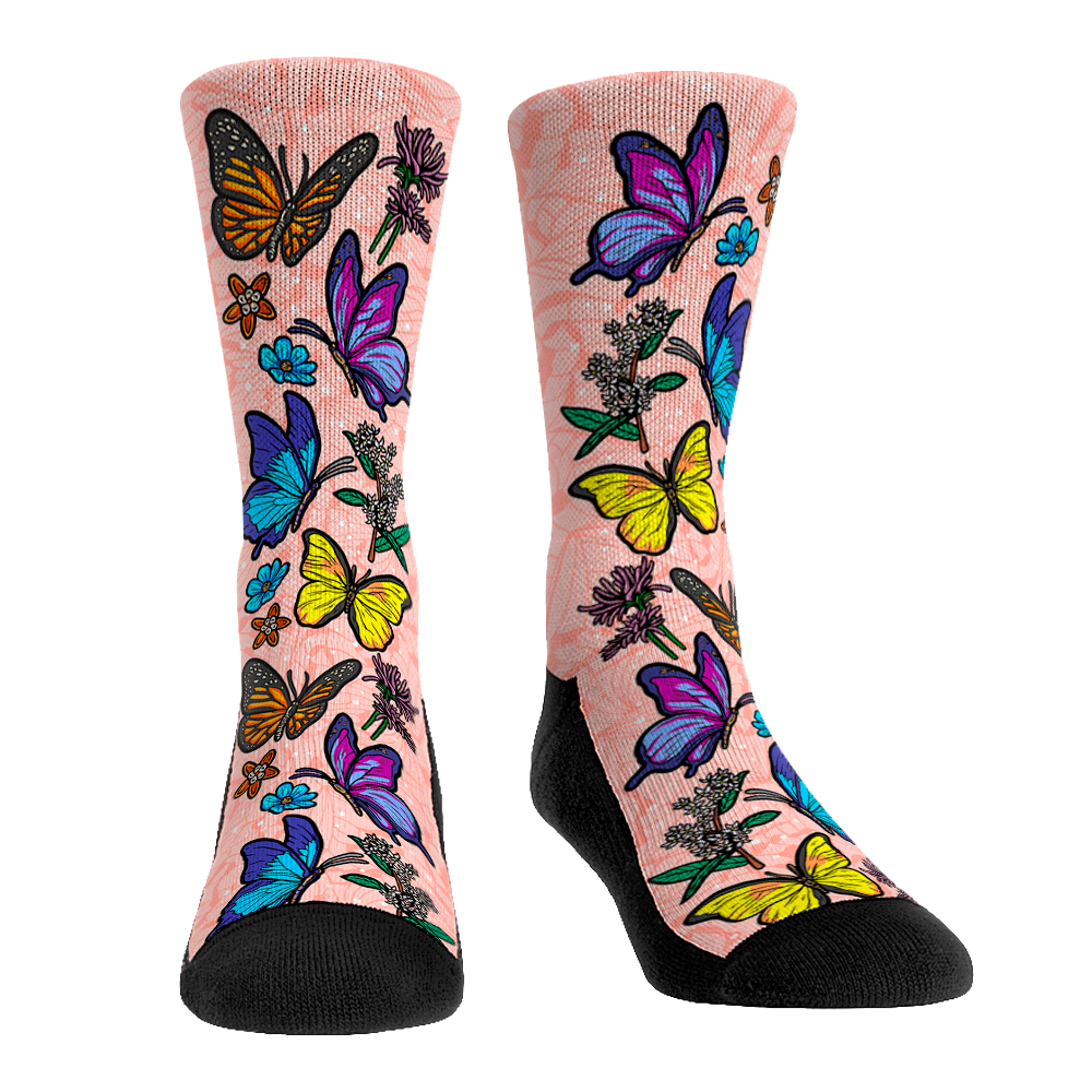 Butterflies All-Over Crew Socks