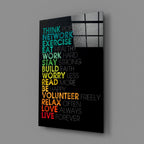 WONDERWALL ‘L’Atelier Fun Collection’ Motivational Advice Typography Glass Wall Art
