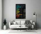 WONDERWALL ‘L’Atelier Fun Collection’ Motivational Advice Typography Glass Wall Art