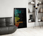 WONDERWALL ‘L’Atelier Fun Collection’ Motivational Advice Typography Glass Wall Art