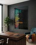 WONDERWALL ‘L’Atelier Fun Collection’ Motivational Advice Typography Glass Wall Art