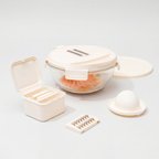 Genicook Glass Salad Bowl and Reversible Slicer Set
