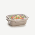 Genicook Stoneware Food Container with Glass Lid, Mineral Gray