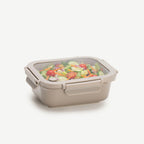 Genicook Stoneware Food Container with Glass Lid, Mineral Gray