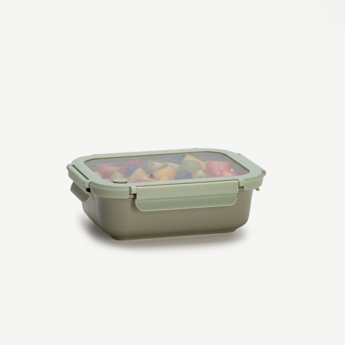Genicook Stoneware Food Container with Glass Lid, Sage Green
