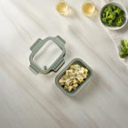 Genicook Stoneware Food Container with Glass Lid, Sage Green