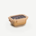 Genicook Stoneware Food Container with Glass Lid, Honey