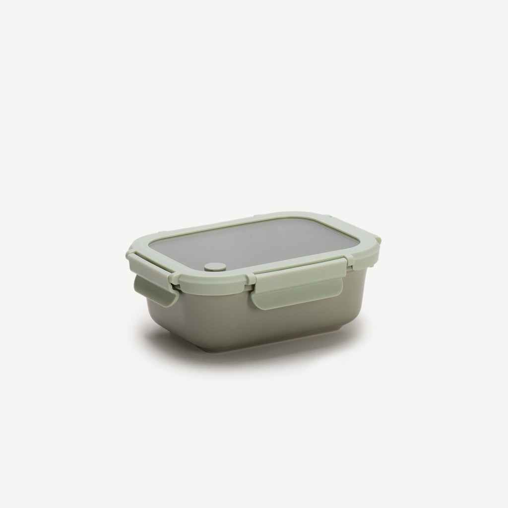 Genicook Stoneware Food Container with Glass Lid, Sage Green