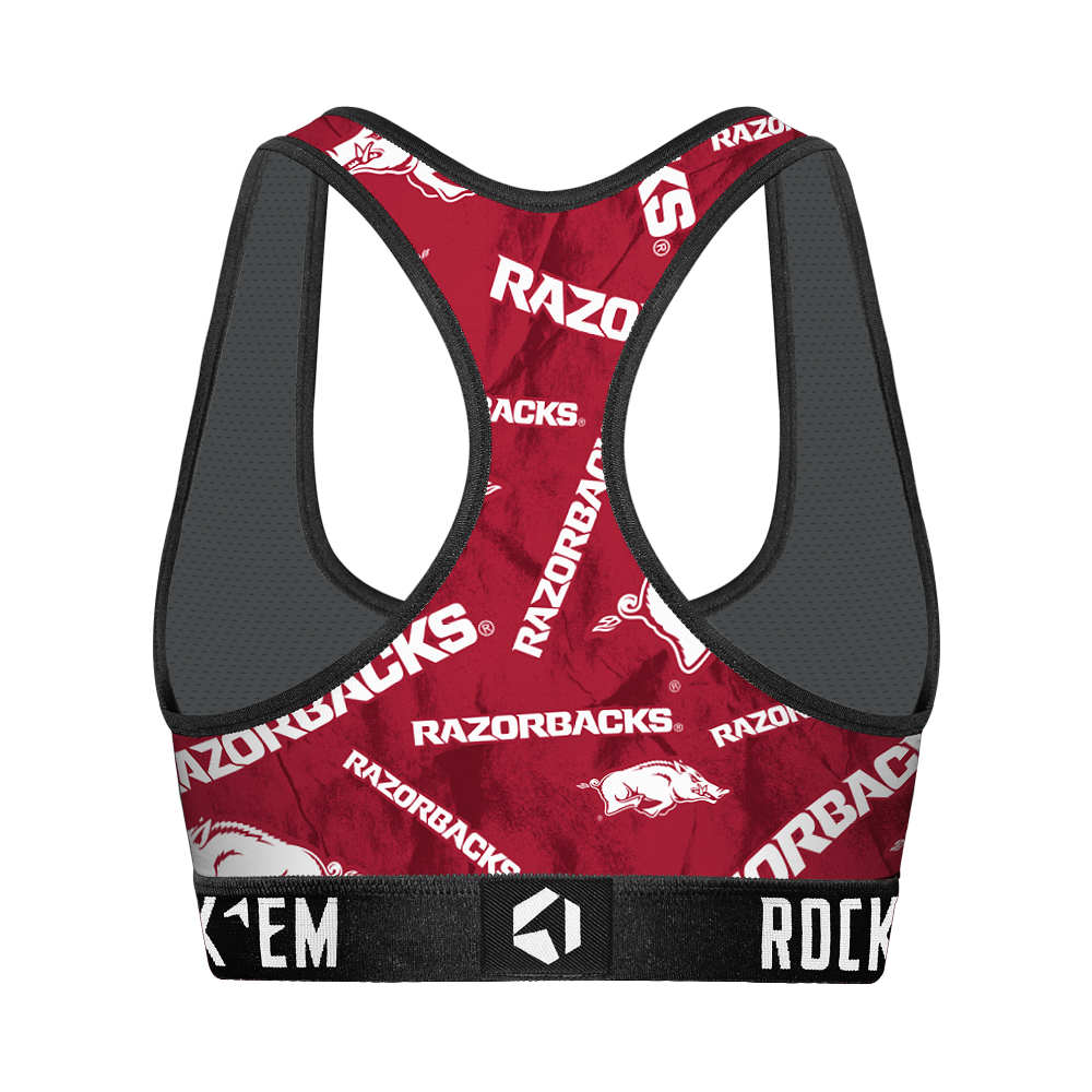 Arkansas Razorbacks - Logo All-Over Women's Sports Bra