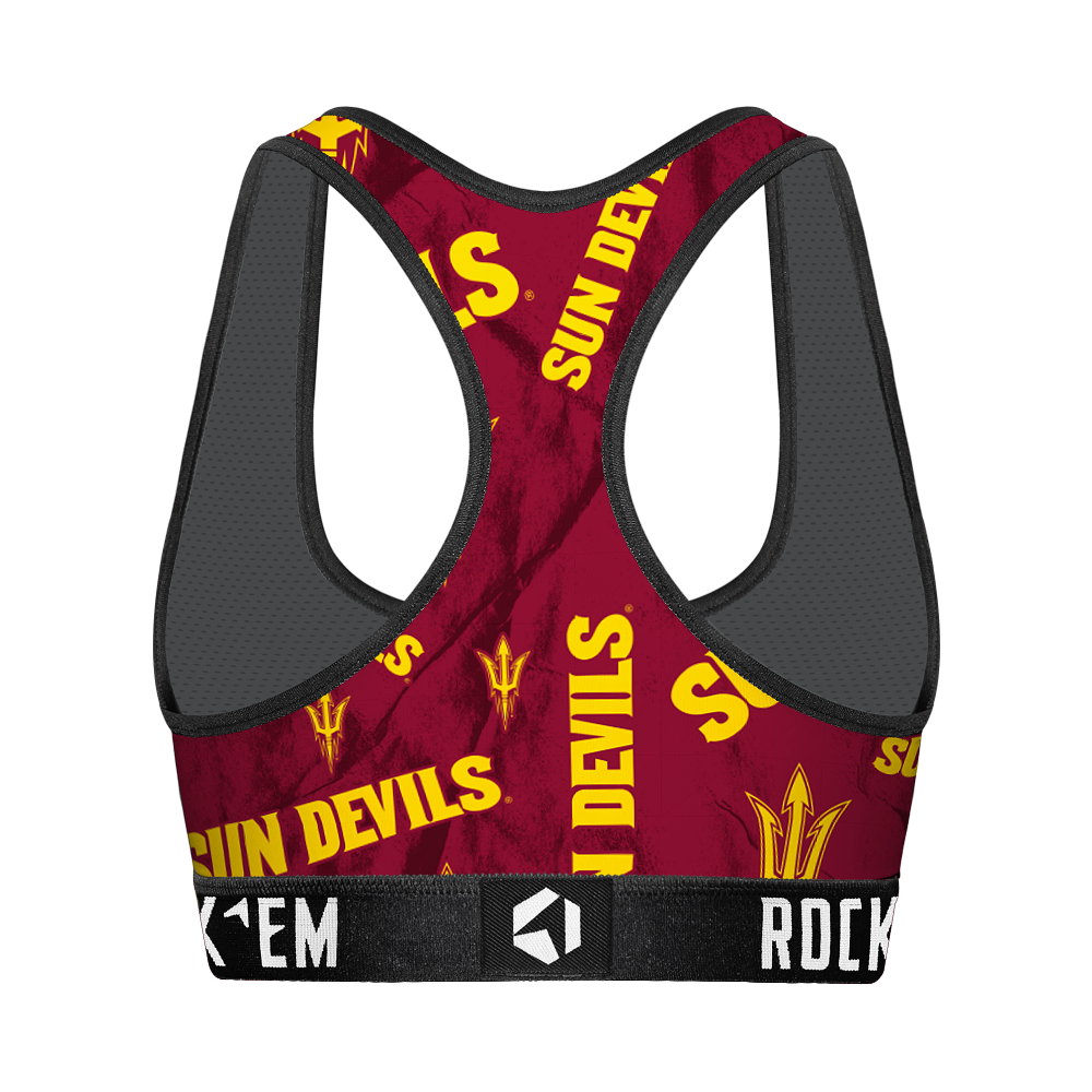 Arizona State Sun Devils - Logo All-Over Women's Sports Bra