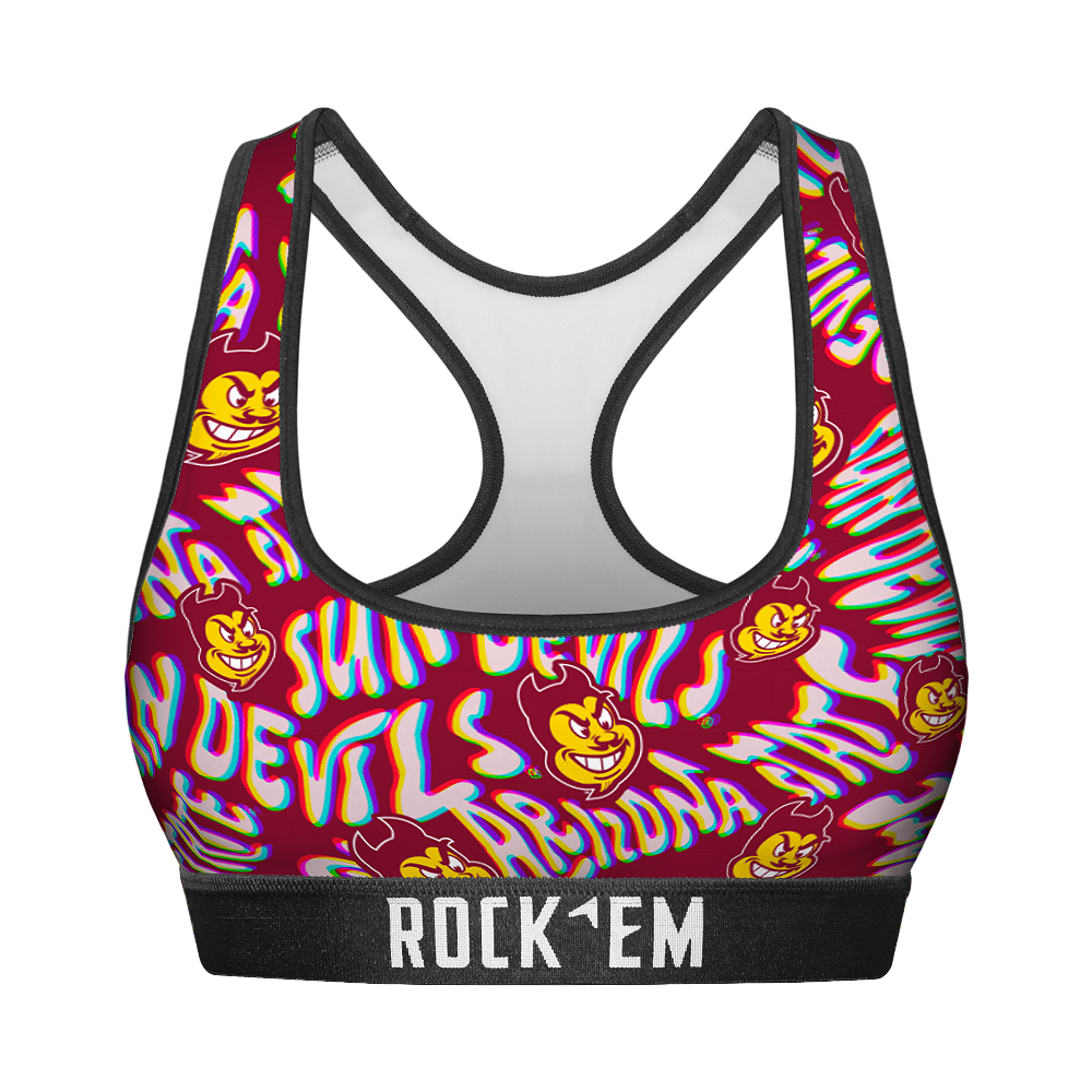 Arizona State Sun Devils - Twisted Wordmark Women's Sports Bra