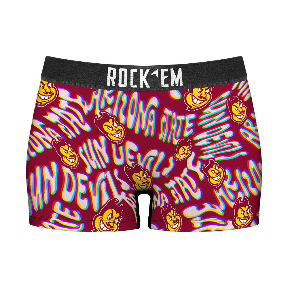 Arizona State Sun Devils - Twisted Wordmark Women's Boy Shorts
