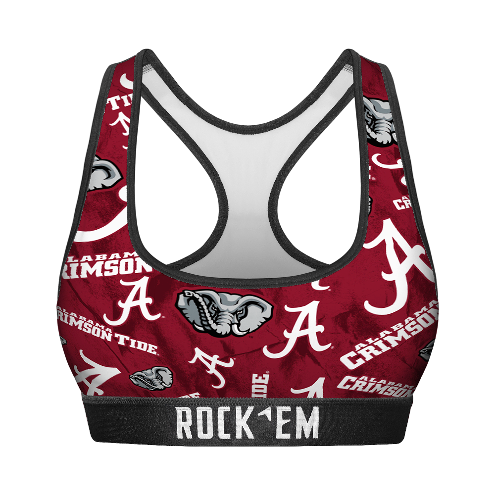 Alabama Crimson Tide - Logo All-Over Women's Sports Bra