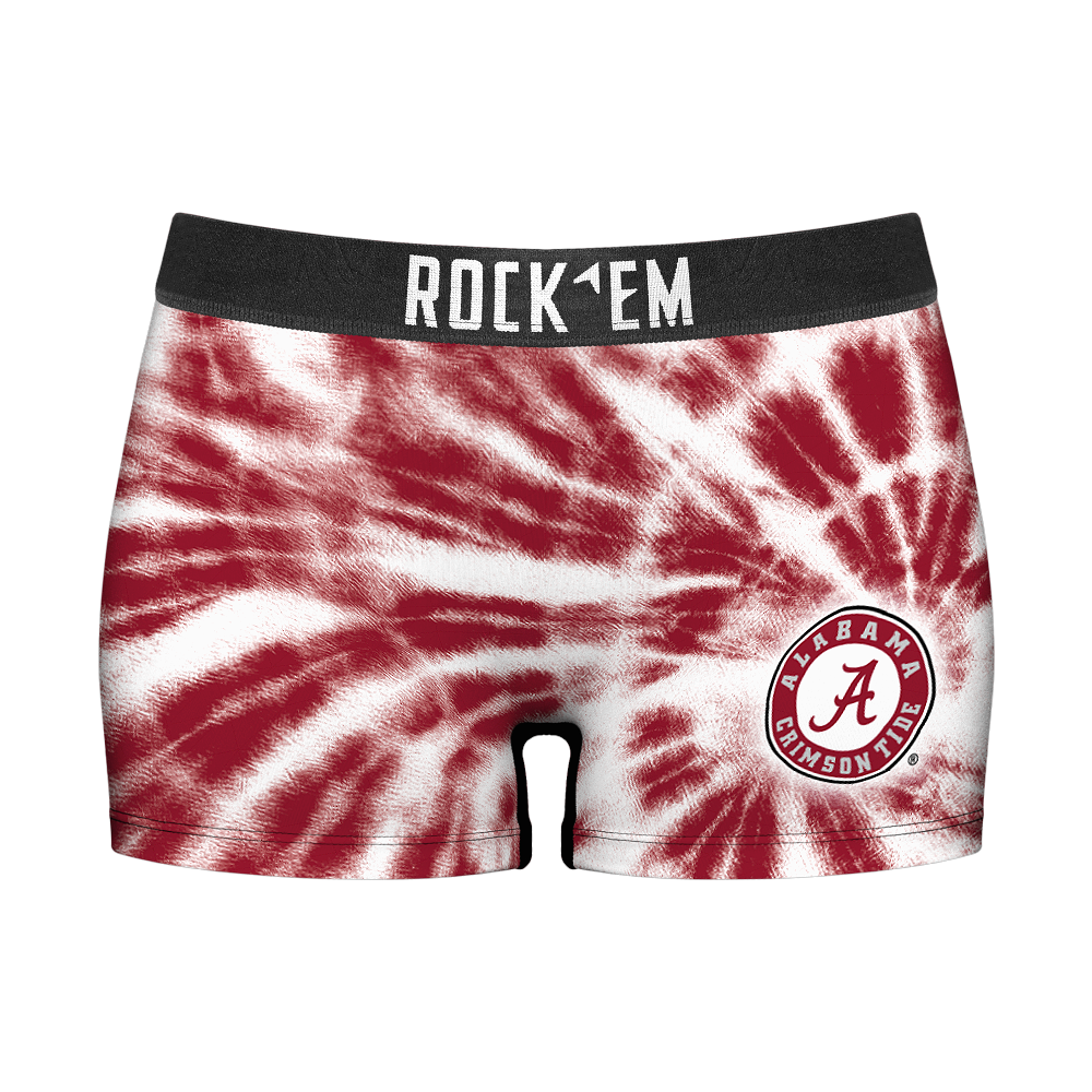 Alabama Crimson Tide - Team Tie Dye Women's Boy Shorts